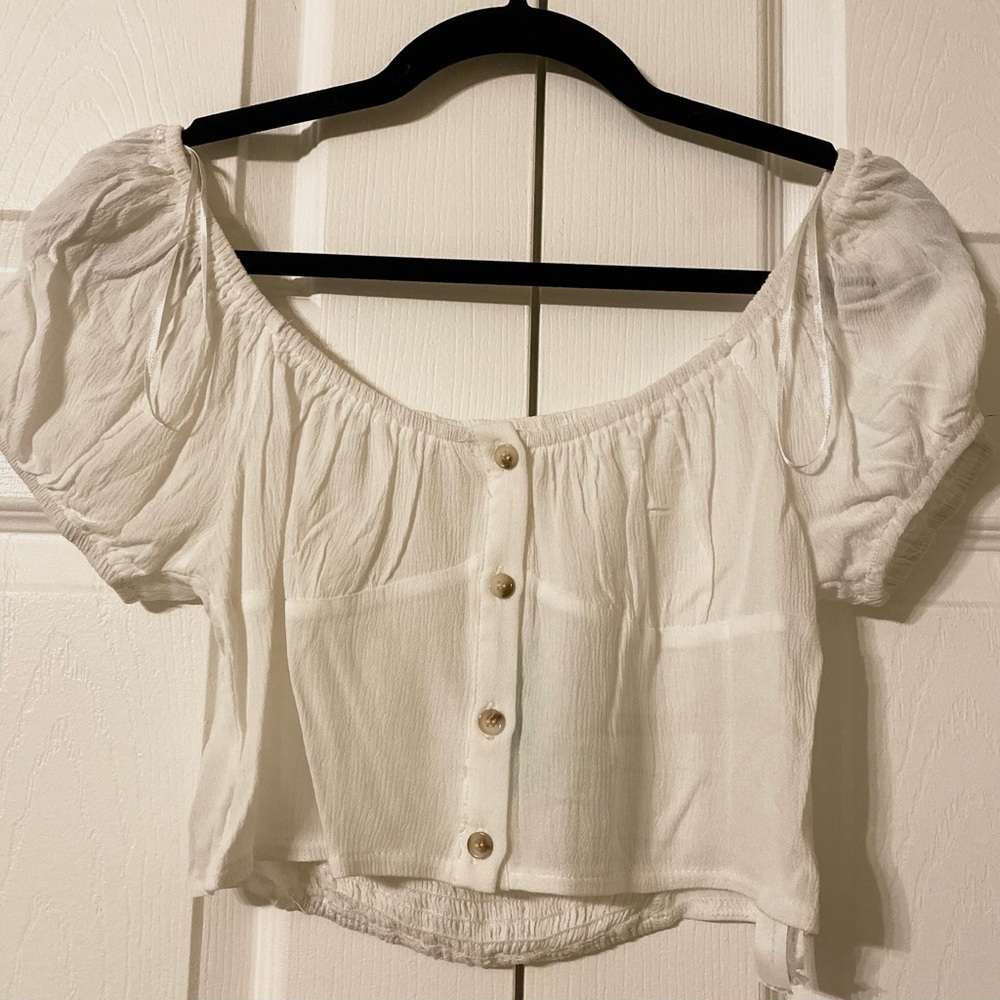Button up crop top